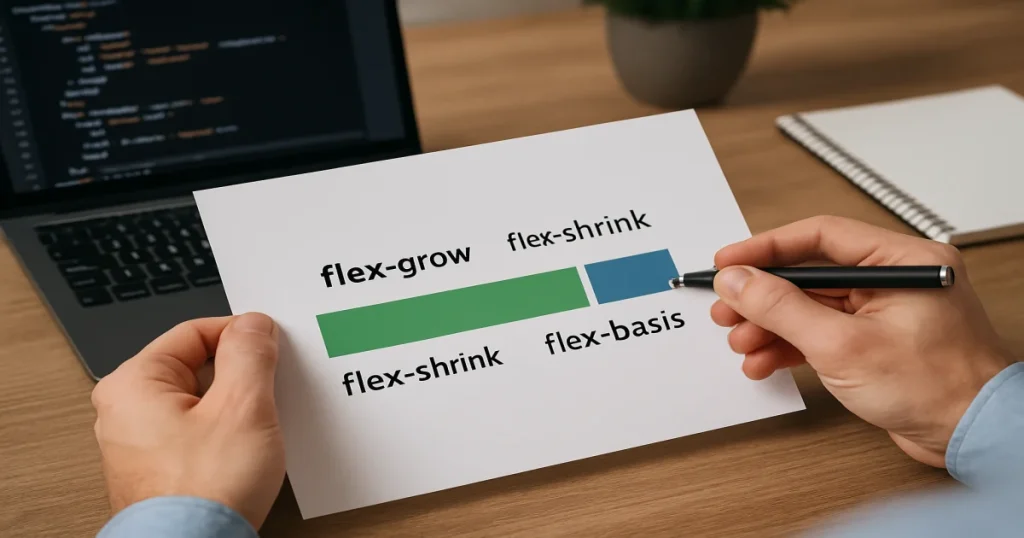 Найважливіші властивості flex-елементів: flex-grow, flex-shrink, flex-basis