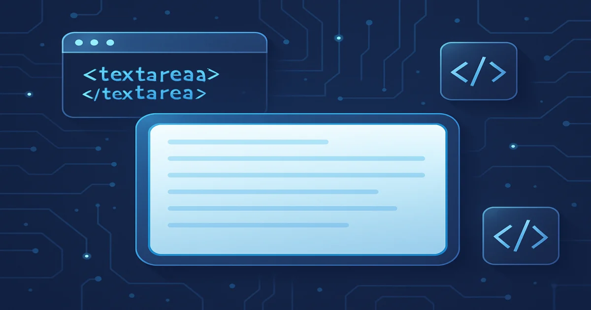 textarea в HTML: як створити поле для введення великого тексту