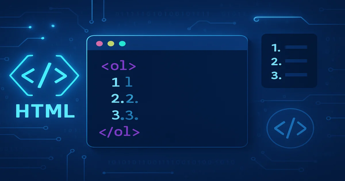 ol в HTML: як створити нумерований список