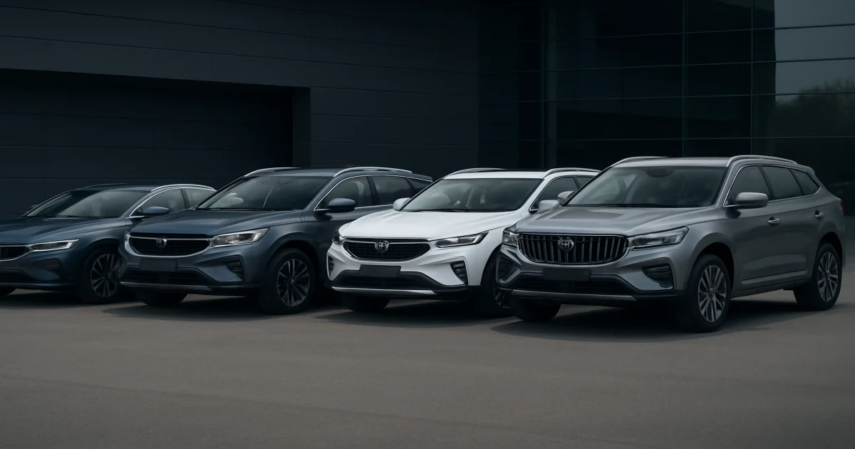 Модельний ряд Geely – усі моделі, кросовери та характеристики